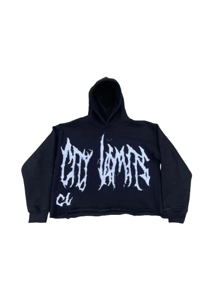 Black Distressed Hoodie