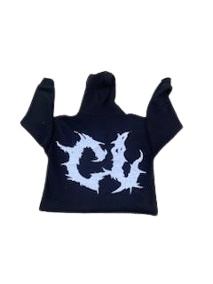Black Distressed Hoodie