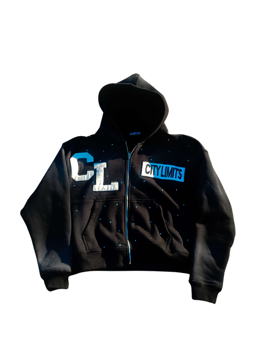 Rhinestone Zip